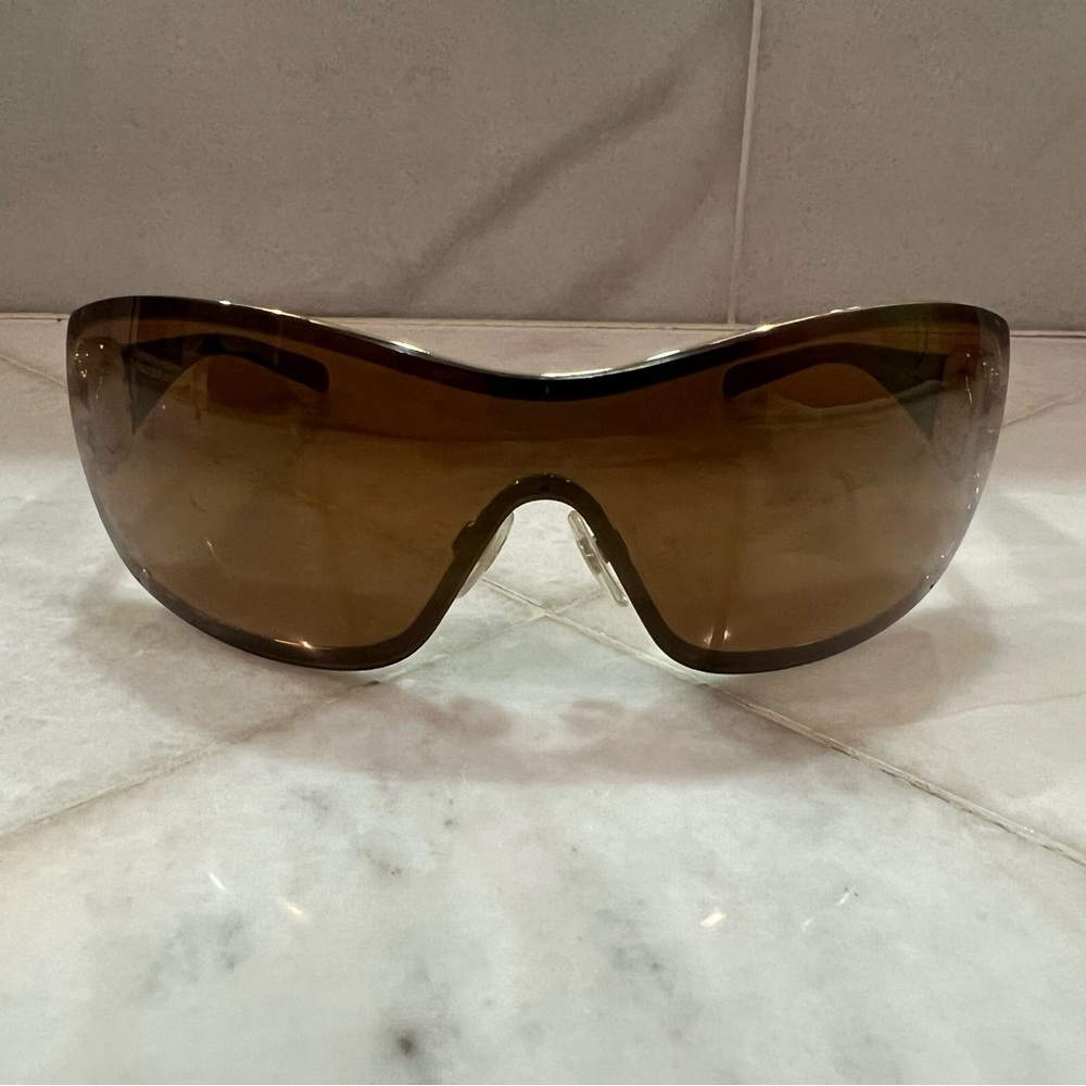 Vintage CHANEL Shield Sunglasses *Copper* Color RARE find
